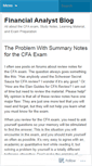 Mobile Screenshot of financialanalystblog.wordpress.com