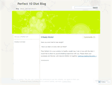 Tablet Screenshot of perfect10diet.wordpress.com