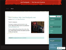 Tablet Screenshot of just1backpack.wordpress.com