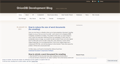 Desktop Screenshot of oriondb.wordpress.com