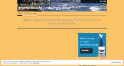 Desktop Screenshot of myrtlebeachcondopro.wordpress.com