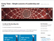 Tablet Screenshot of coreytowe.wordpress.com
