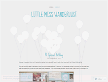 Tablet Screenshot of littlemisswanderlust.wordpress.com