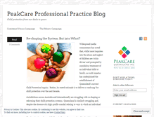 Tablet Screenshot of peakcare.wordpress.com