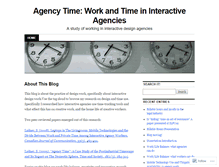 Tablet Screenshot of agencytime.wordpress.com