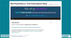 Desktop Screenshot of morethananidea.wordpress.com