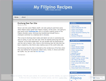 Tablet Screenshot of myfilipinorecipes.wordpress.com