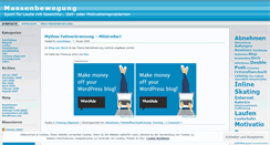 Desktop Screenshot of massenbewegung.wordpress.com