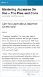 Mobile Screenshot of learnjapaneseonline54.wordpress.com