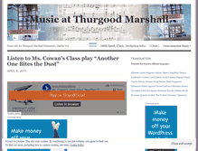 Tablet Screenshot of musicattmarshall.wordpress.com