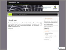 Tablet Screenshot of cleantechsa.wordpress.com