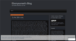 Desktop Screenshot of ebonysunset.wordpress.com