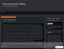 Tablet Screenshot of ebonysunset.wordpress.com