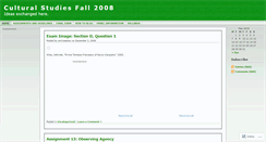 Desktop Screenshot of culturalstudiesfall08.wordpress.com