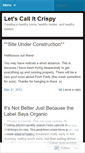 Mobile Screenshot of letscallitcrispy.wordpress.com