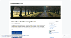 Desktop Screenshot of essentialtechnic.wordpress.com