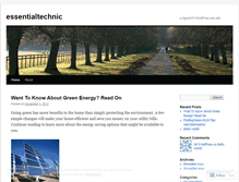Tablet Screenshot of essentialtechnic.wordpress.com