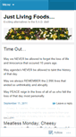 Mobile Screenshot of justlivingfoods.wordpress.com