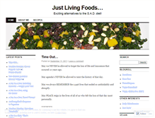 Tablet Screenshot of justlivingfoods.wordpress.com