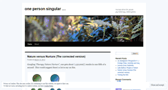 Desktop Screenshot of onepersonsingular.wordpress.com