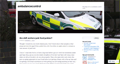 Desktop Screenshot of ambulancecontrol.wordpress.com