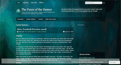 Desktop Screenshot of facesofthegames.wordpress.com