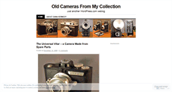Desktop Screenshot of oldcameras.wordpress.com