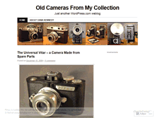 Tablet Screenshot of oldcameras.wordpress.com