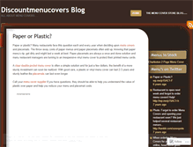 Tablet Screenshot of discountmenucovers.wordpress.com