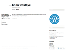 Tablet Screenshot of brianwestbye.wordpress.com