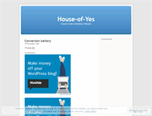 Tablet Screenshot of houseofyes.wordpress.com