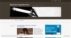 Desktop Screenshot of electroniccigaretteprice.wordpress.com