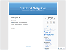 Tablet Screenshot of childfind.wordpress.com