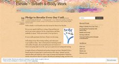 Desktop Screenshot of exhalebreathandbodywork.wordpress.com