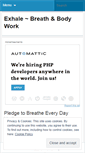 Mobile Screenshot of exhalebreathandbodywork.wordpress.com