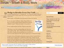 Tablet Screenshot of exhalebreathandbodywork.wordpress.com