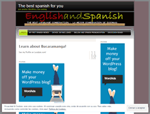 Tablet Screenshot of englishandspanish.wordpress.com