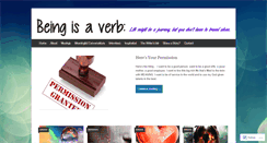 Desktop Screenshot of beingisaverb.wordpress.com