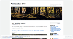 Desktop Screenshot of permaculture2010.wordpress.com