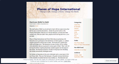 Desktop Screenshot of placesofhope.wordpress.com