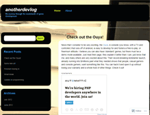 Tablet Screenshot of anotherdevlog.wordpress.com