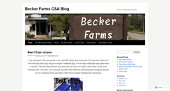 Desktop Screenshot of beckerfarmscsa.wordpress.com