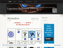 Tablet Screenshot of legendaryskylanders.wordpress.com