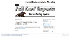 Desktop Screenshot of horseracingupdate.wordpress.com