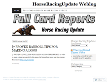 Tablet Screenshot of horseracingupdate.wordpress.com