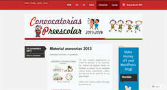 Desktop Screenshot of convocatoriaspreescolar.wordpress.com