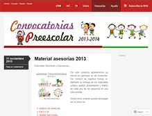 Tablet Screenshot of convocatoriaspreescolar.wordpress.com