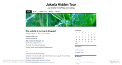 Desktop Screenshot of jakartahiddentour.wordpress.com