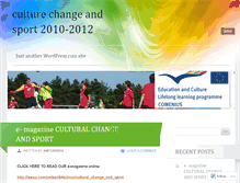 Tablet Screenshot of culturechangeandsport.wordpress.com