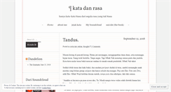 Desktop Screenshot of katadanrasa.wordpress.com